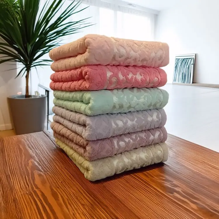 İFH Bukle Jakarlı Motif Desen Havlu 6'lı